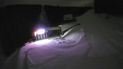 Modrá sjezdovka - dojezd k lanové dráze