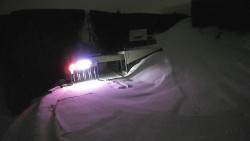 Modrá sjezdovka - dojezd k lanové dráze