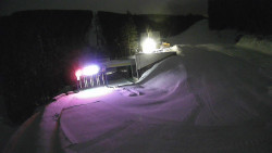 Modrá sjezdovka - dojezd k lanové dráze