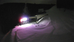 Modrá sjezdovka - dojezd k lanové dráze