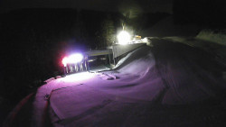 Modrá sjezdovka - dojezd k lanové dráze