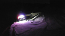 Modrá sjezdovka - dojezd k lanové dráze