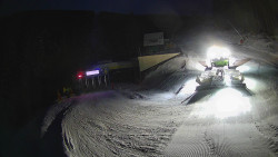 Modrá sjezdovka - dojezd k lanové dráze