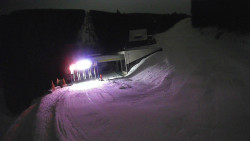 Modrá sjezdovka - dojezd k lanové dráze