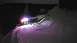 Modrá sjezdovka - dojezd k lanové dráze