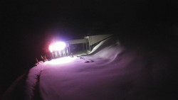 Modrá sjezdovka - dojezd k lanové dráze