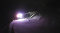 Modrá sjezdovka - dojezd k lanové dráze