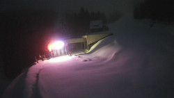 Modrá sjezdovka - dojezd k lanové dráze