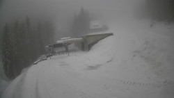 Modrá sjezdovka - dojezd k lanové dráze