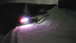 Modrá sjezdovka - dojezd k lanové dráze