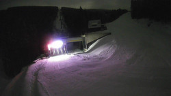 Modrá sjezdovka - dojezd k lanové dráze