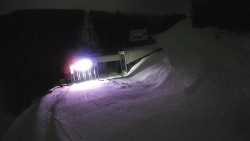 Modrá sjezdovka - dojezd k lanové dráze