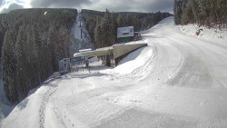 Modrá sjezdovka - dojezd k lanové dráze