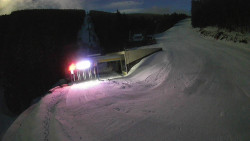 Modrá sjezdovka - dojezd k lanové dráze