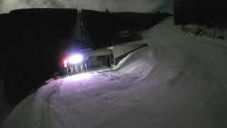 Modrá sjezdovka - dojezd k lanové dráze