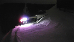 Modrá sjezdovka - dojezd k lanové dráze