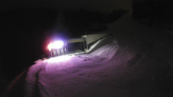 Modrá sjezdovka - dojezd k lanové dráze