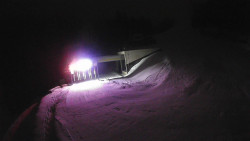 Modrá sjezdovka - dojezd k lanové dráze