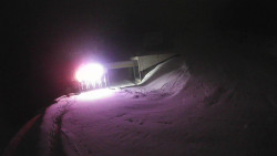 Modrá sjezdovka - dojezd k lanové dráze