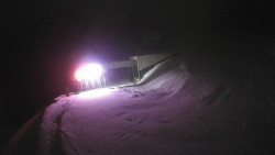 Modrá sjezdovka - dojezd k lanové dráze