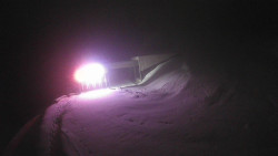 Modrá sjezdovka - dojezd k lanové dráze