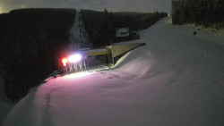 Modrá sjezdovka - dojezd k lanové dráze