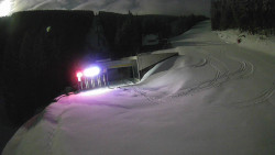 Modrá sjezdovka - dojezd k lanové dráze