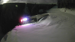 Modrá sjezdovka - dojezd k lanové dráze