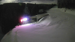 Modrá sjezdovka - dojezd k lanové dráze