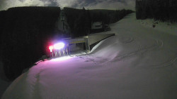 Modrá sjezdovka - dojezd k lanové dráze