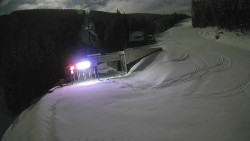 Modrá sjezdovka - dojezd k lanové dráze