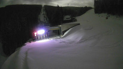 Modrá sjezdovka - dojezd k lanové dráze