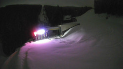 Modrá sjezdovka - dojezd k lanové dráze