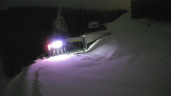 Modrá sjezdovka - dojezd k lanové dráze