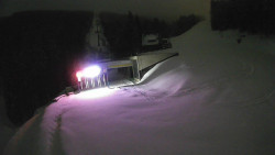 Modrá sjezdovka - dojezd k lanové dráze