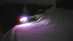 Modrá sjezdovka - dojezd k lanové dráze