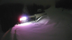 Modrá sjezdovka - dojezd k lanové dráze