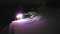 Modrá sjezdovka - dojezd k lanové dráze