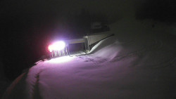 Modrá sjezdovka - dojezd k lanové dráze