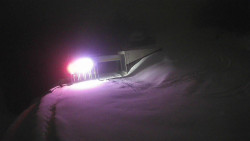 Modrá sjezdovka - dojezd k lanové dráze