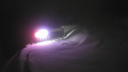 Modrá sjezdovka - dojezd k lanové dráze