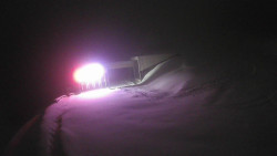 Modrá sjezdovka - dojezd k lanové dráze