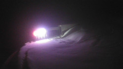 Modrá sjezdovka - dojezd k lanové dráze