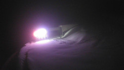 Modrá sjezdovka - dojezd k lanové dráze