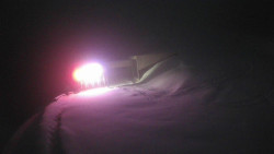 Modrá sjezdovka - dojezd k lanové dráze