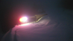 Modrá sjezdovka - dojezd k lanové dráze