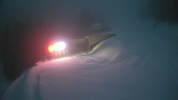 Modrá sjezdovka - dojezd k lanové dráze