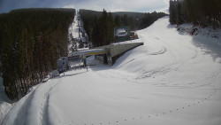 Modrá sjezdovka - dojezd k lanové dráze