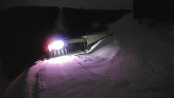 Modrá sjezdovka - dojezd k lanové dráze