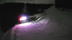 Modrá sjezdovka - dojezd k lanové dráze